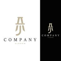 Minimal Initial AJ Letter Logo, Modern And Luxury Vector Template