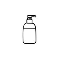 Soap Bottle Line Style Icon Design vector