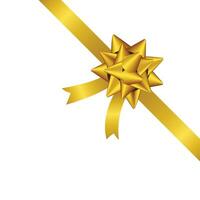 golden ribbon decoration gift box ornament vector design