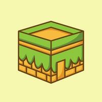 kaaba simple icon vector graphic