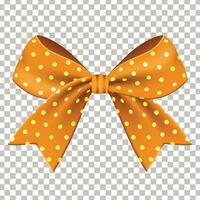 realistic ribbon ornament with dots pattern vector graphic