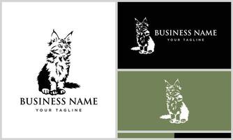 vector maine coon design template