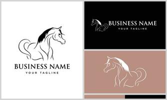 vector arabian horse logo template