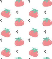 cute red tomato minimal retro pattern seamless. Ideal for fashion and textile design. Perfect for adding a touch of elegance to your projects vector