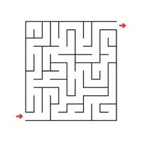 Abstact labyrinth. Educational game for kids. Puzzle for children. Maze conundrum. Find the right path. Vector illustration.