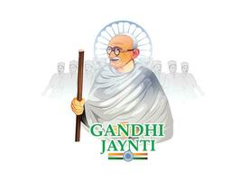 contento Gandhi Jayanti vector ilustración diseño