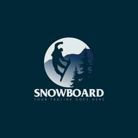 tabla de snowboard logo vector