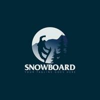 tabla de snowboard logo vector