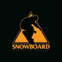 tabla de snowboard logo vector