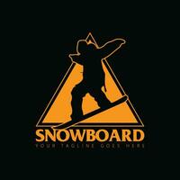 tabla de snowboard logo vector