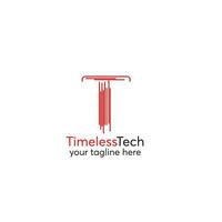 letter T technology vector logo design