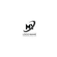 Initial MY letter Logo Design vector Template. Abstract Letter MY logo Design