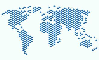 circulo forma mundo mapa en blanco antecedentes. vector