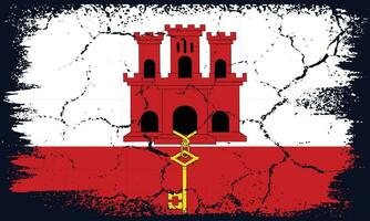 plano diseño grunge Gibraltar bandera antecedentes vector