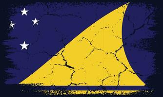 Flat Design Grunge Tokelau Flag Background vector