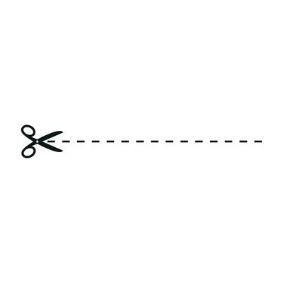 Cut line icon with scissor, cut here guidance, scissors and dash. Coupon mark and symbol for cropping, signifying voucher. Flat vector illustrations isolated in background.