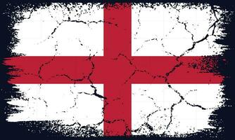 Flat Design Grunge England Flag Background vector