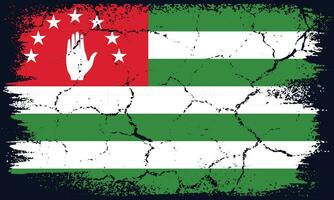 Flat Design Grunge Abkhazia Flag Background vector