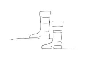 A boot for winter vector