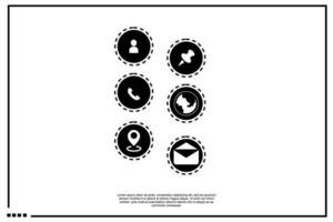 icono ubicación, perfil, sitio web, alfiler, habla a vector