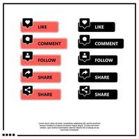 like, share and subcribe vector