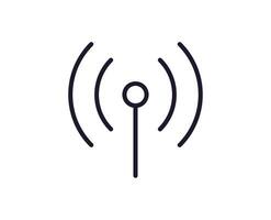 Connection and communication concept. Modern outline sign for web sites, apps, adverts, shops, banners. Editable stroke. Vector line icon of internet connection or wi fi