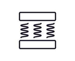 Mattress concept. Single premium editable stroke pictogram perfect for logos, mobile apps, online shops and web sites. Vector symbol isolated on white background.