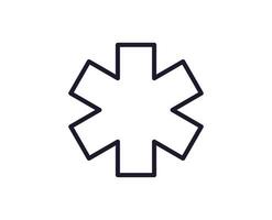 Health symbol. Vector sign for web sites, adverts, UI, internet shops and stores. Editable stroke. Vector line icon of medical cross