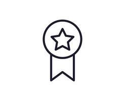 Award line icon on white background vector