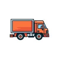 Truck Flat Illustration. Perfect for different cards, textile, web sites, apps vector