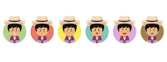 Guatemala Avatar with Various Expression vector