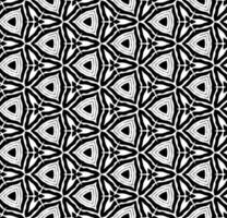 Black and white seamless abstract pattern. Background and backdrop. Grayscale ornamental design. Mosaic ornaments. Vector graphic illustration.