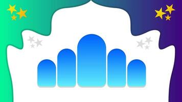 Islamic gradient modern and clean background vector