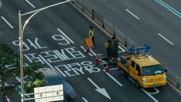 Zeitraffer von Straße der Verkehr auf Seoul Autobahn, Süd Korea video