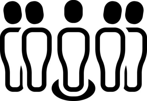 sólido icono para unión vector