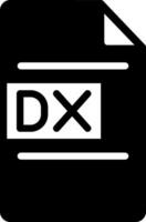 sólido icono para dx vector