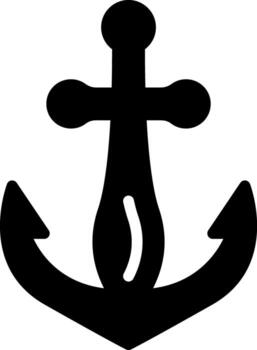 solid icon for anchor vector