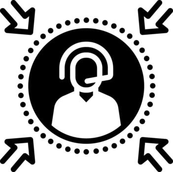 solid icon for centered vector