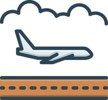 color icon for airlines vector