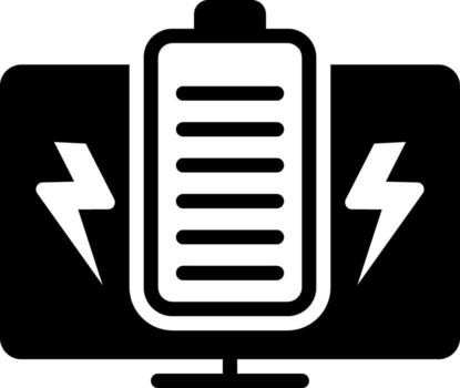 solid icon for charged vector
