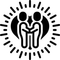 solid icon for relationship vector