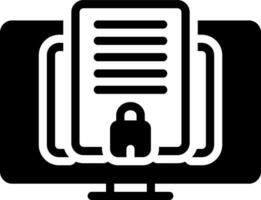 solid icon for confidentiality vector