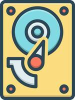 color icon for disks vector