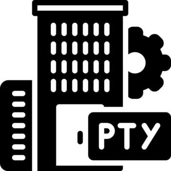 sólido icono para edificio vector