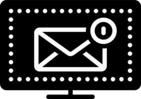 solid icon for email vector