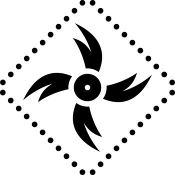 solid icon for cyclone vector