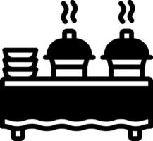 solid icon for catering vector