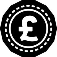 solid icon for pound vector