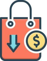 color icon for lowest vector