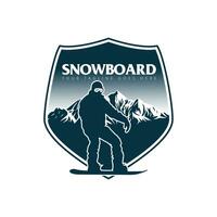 snowboard logo vector